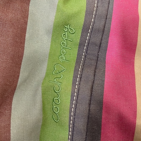 Vintage Coach Poppy Heritage Legacy Stripe Tote/Satchel Bag - Picture 3 of 16